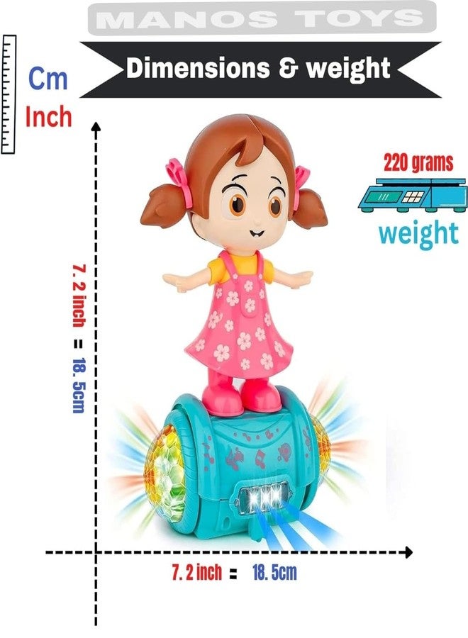 Manos Musical Dancing Multi Action Baby Doll for Girls with Flashing Light and Sound System Toddle Toy - Image 5